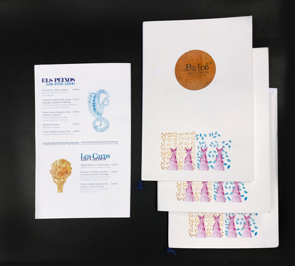 Disseny gràfic de cartes de restaurants d'alta categoria