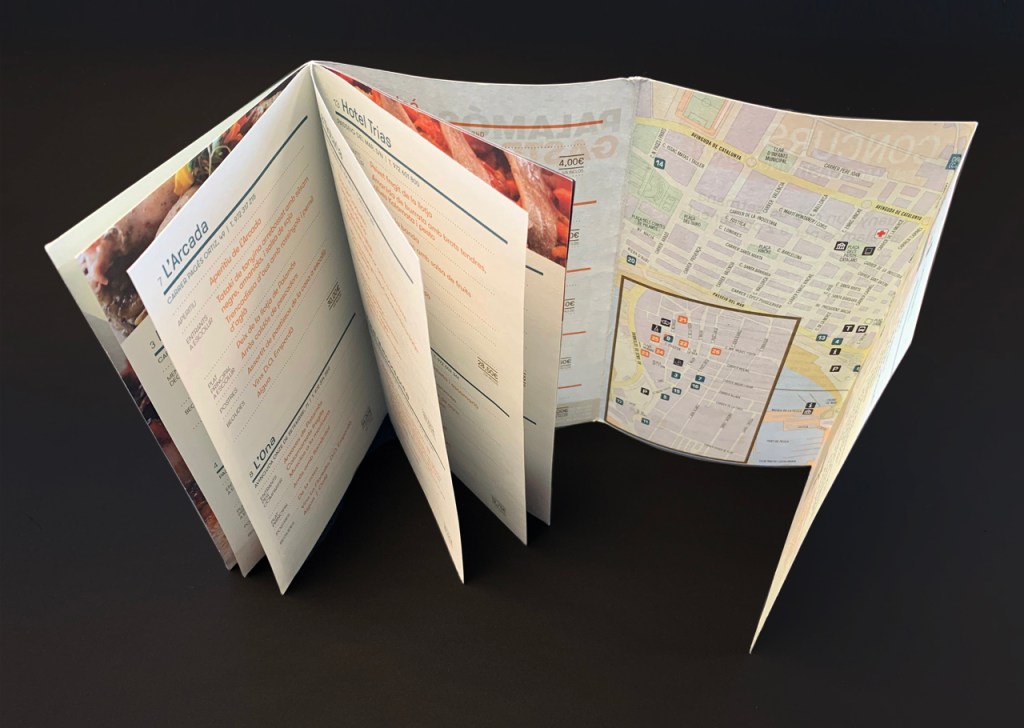 Detall del doble desplegable del Palamós Gastronòmic 2017.